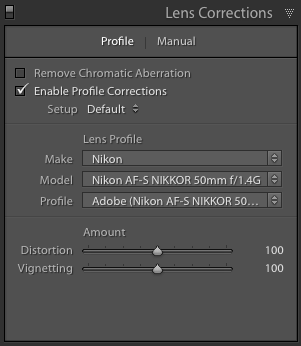 Adobe Lightroom Lens Profiles