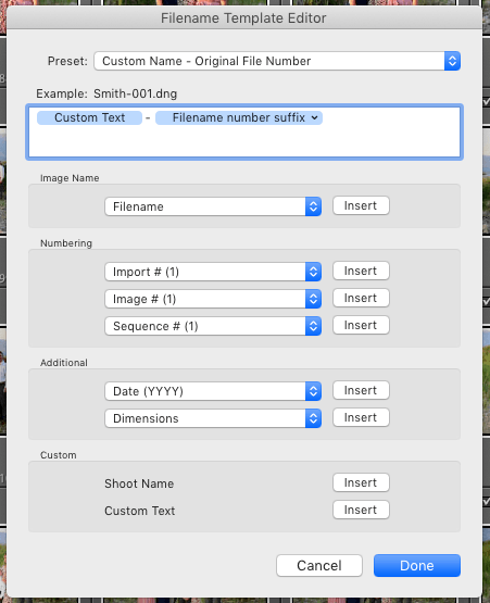 Rename Photos in Lightroom