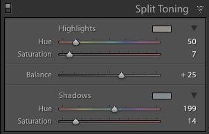 How to split tone in Lightroom