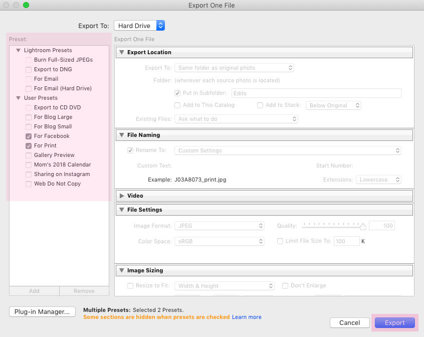 How to Ue Lightroom Multi Batch Export