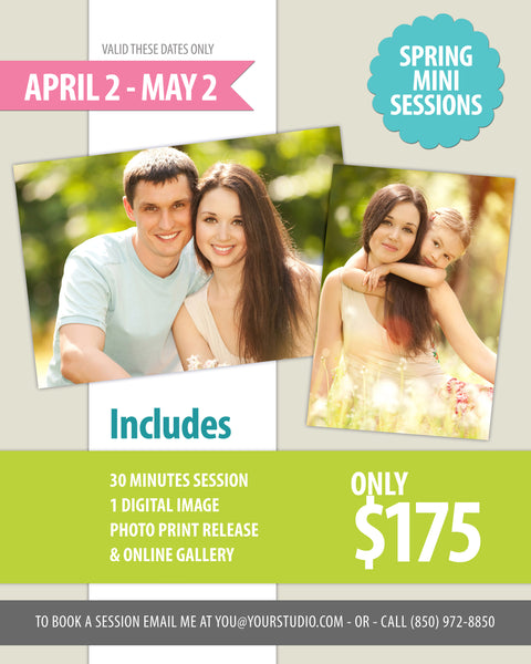 Free 8x10 Marketing Template for Mini Sessions | Pretty Presets Free Download