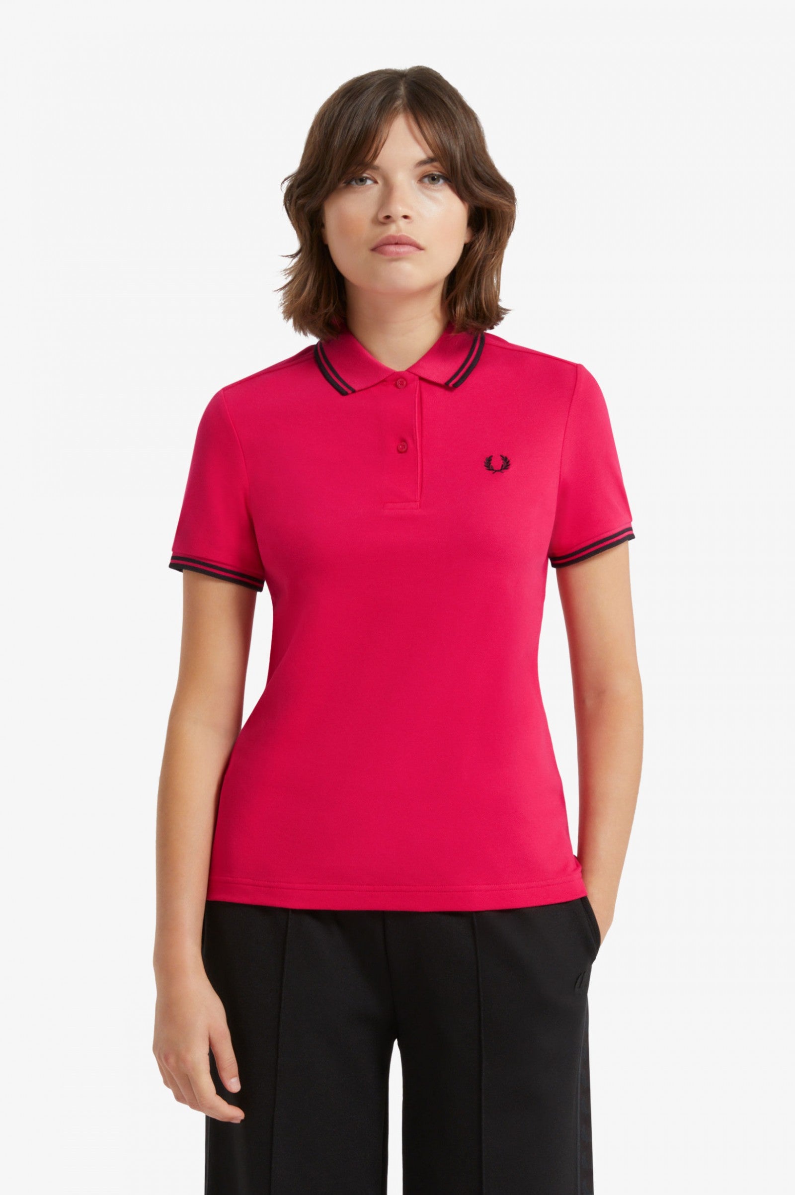 LADIES TWIN TIPPED FRED PERRY SHIRT (LOVE – Posers Hollywood
