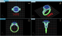 custom cubic zirconia ring CAD
