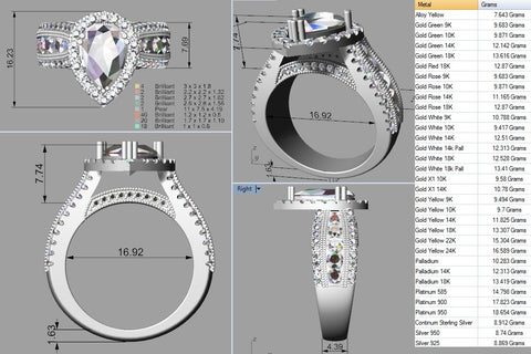 CubicZirconia.com CAD rendernig design layout