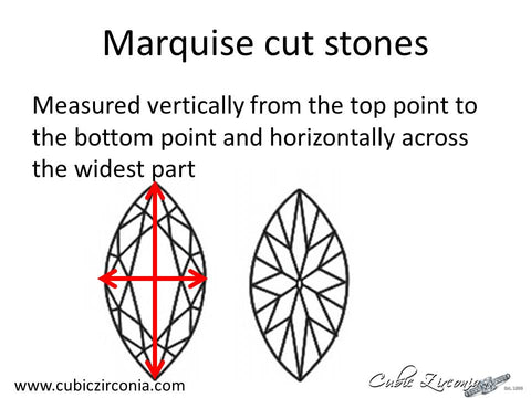 Marquise cut loose stone measurement diagram