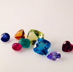 loose scattered large colored cz stones