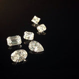 scattered large loose cubic zirconia stones 