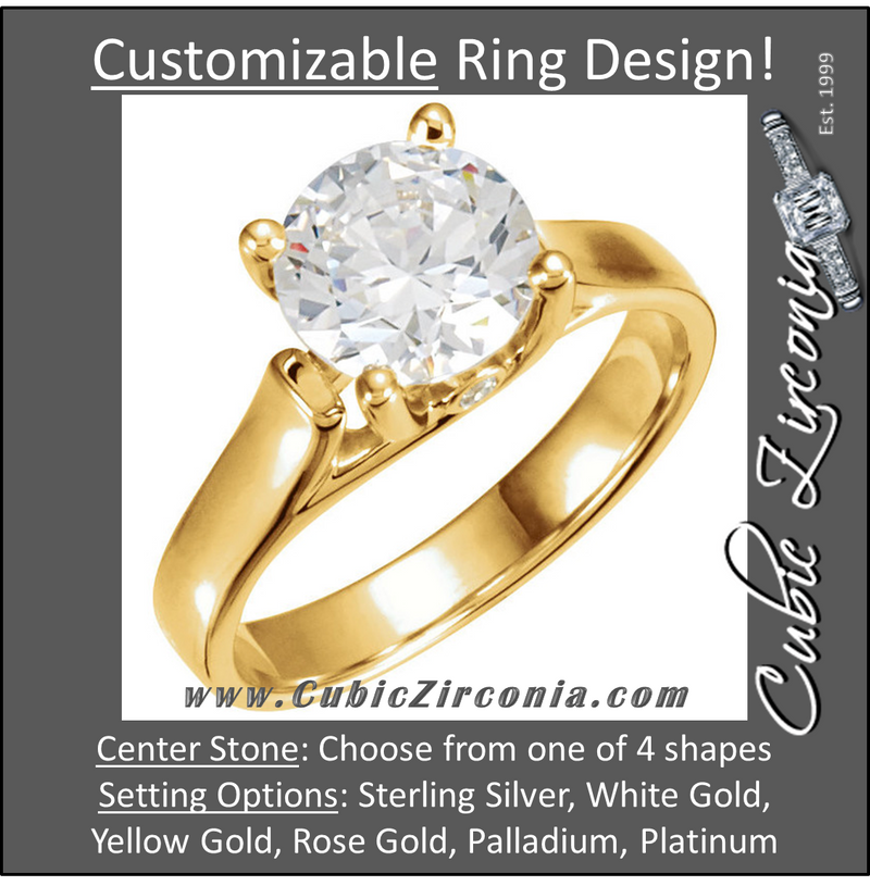 10K Yellow Gold Cubic Zirconia CZ Sideway Cross Fashion Ring