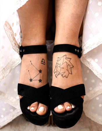 leo foot tattoos