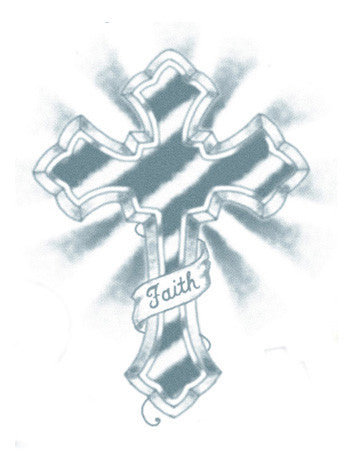 Large Cross (Faith) temporary tattoo – Tattooed Now !