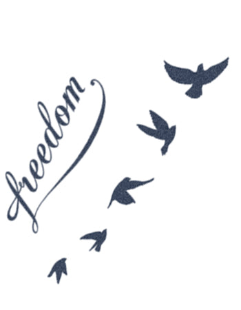 Freedom / Flying Birds temporary tattoo – Tattooed Now !