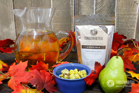 Prairie Spice Pear white tea for Thanksgiving dinner