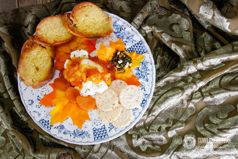 Apricot Oolong Compote with crackers