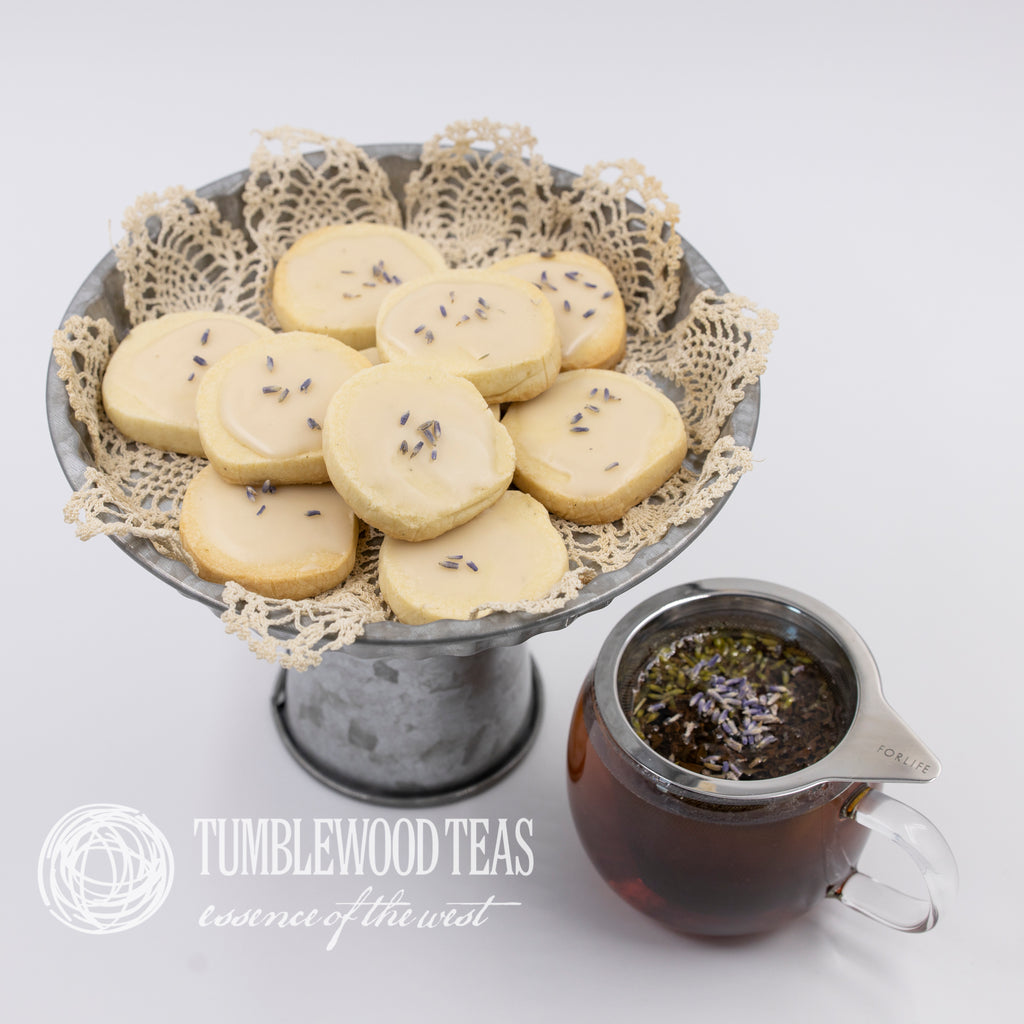 Lavender Earl Grey butter cookies from Tumblewood Teas' recipe box