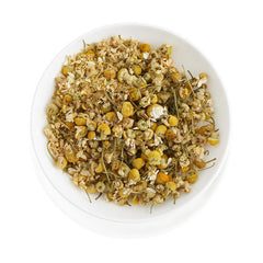 Chamomile Flowers in herbal tea