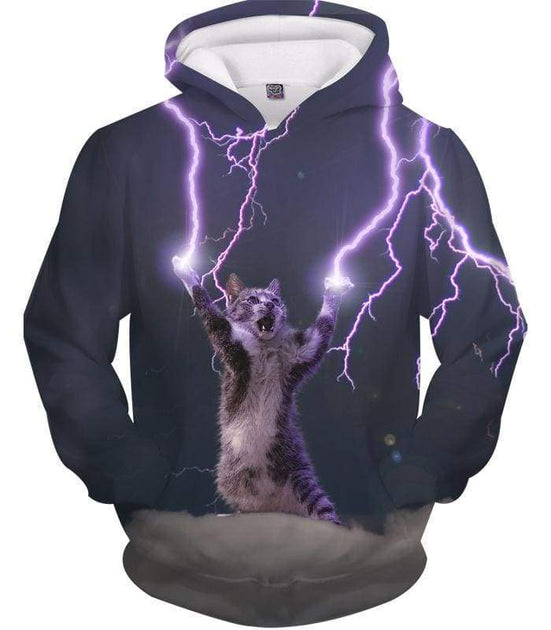 lightning cat hoodie