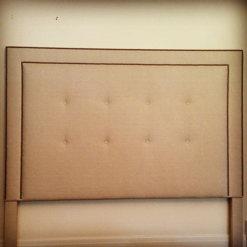 tufted and nailhead trim headboard 2