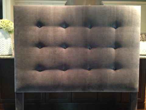 espresso tufted headboard