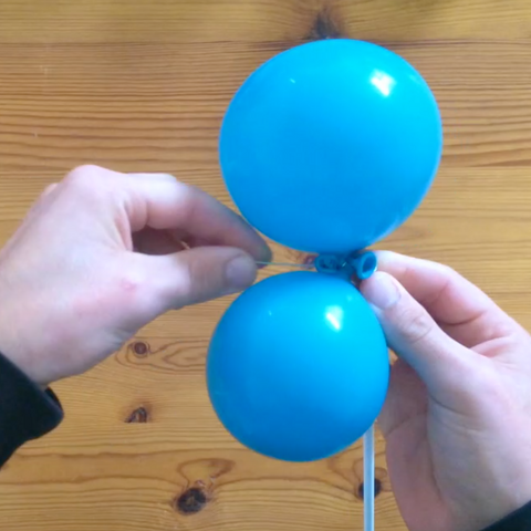 How to attach balloons to wire on DIY kit