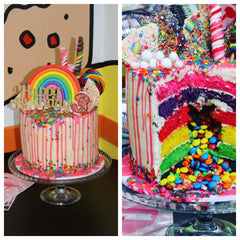 Rainbow candy cake
