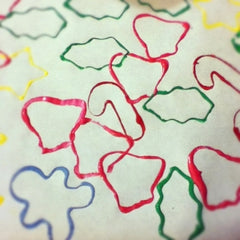 Stencil cookie cutter painting