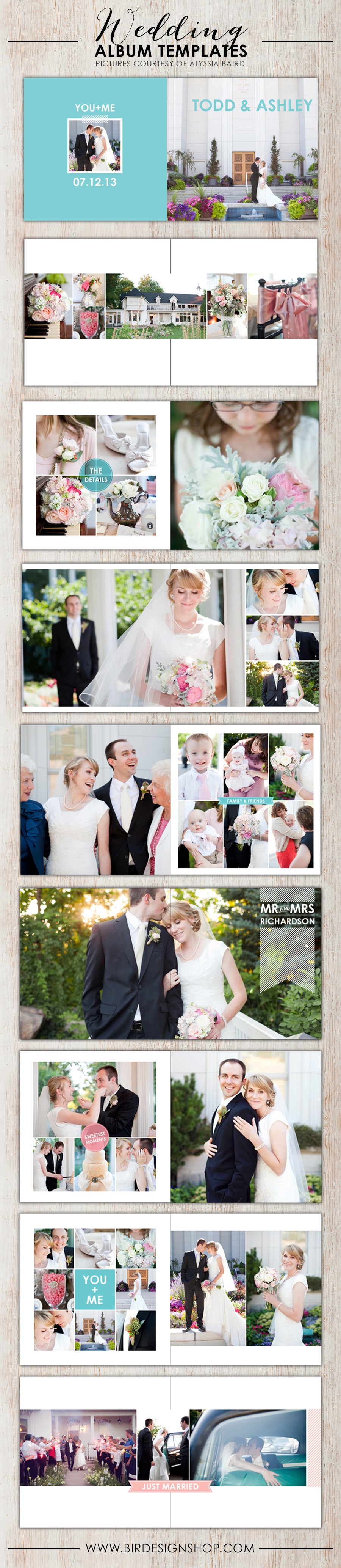 Photoshop wedding album templates