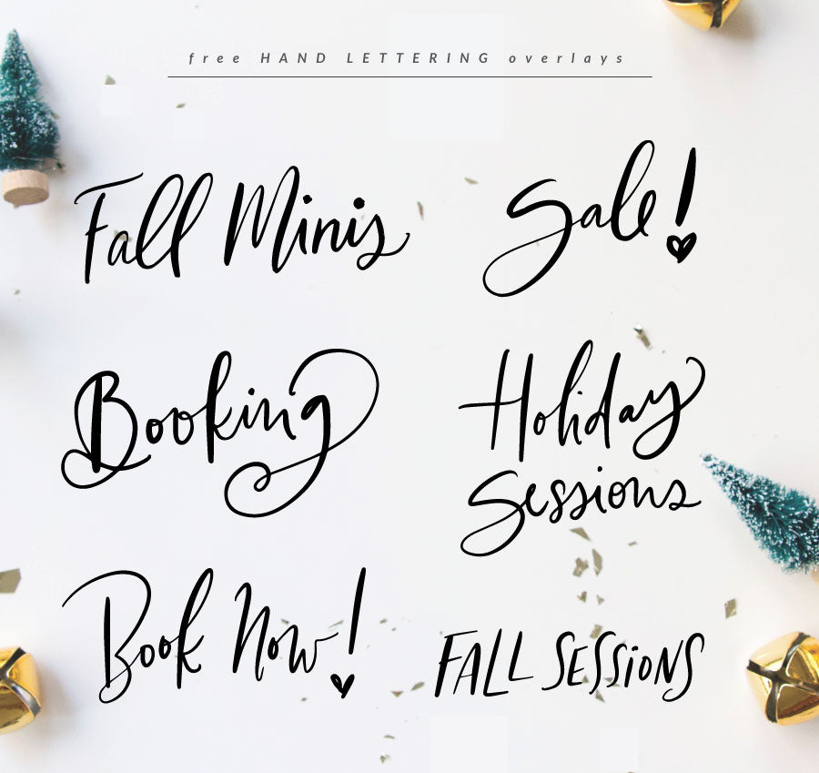 Free Hand Lettering Overlays