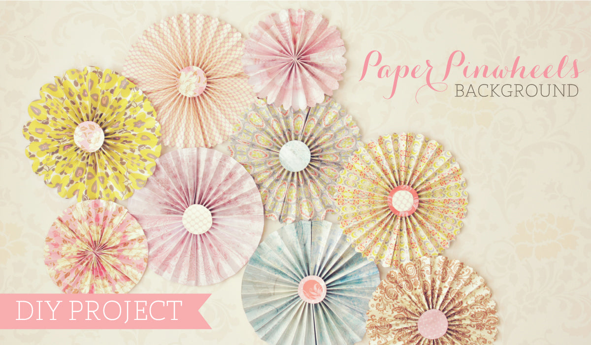 paper pinwheels background, DIY photography project, portrait background