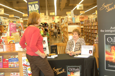 Oil Rush Author Susan Howell and Catherine Team at Half Price Books signing