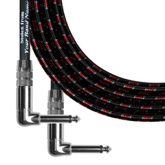 Custom Label Original Series Braided Guitar Cable - Dual Right Angle Plugs