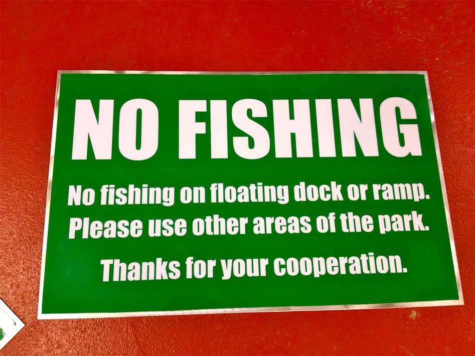 Boat Dock Flash Aluminum Signs