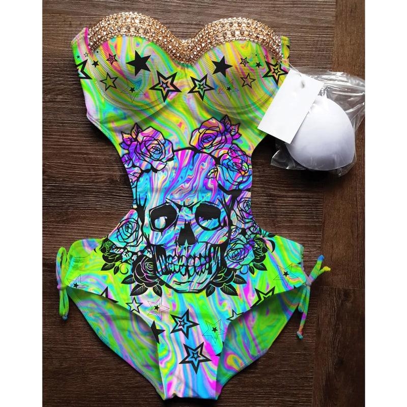 wonder skull bathing suits