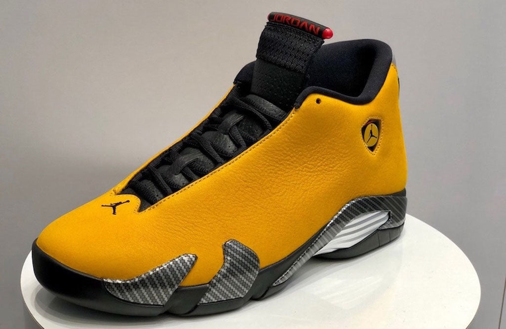 Air-Jordan-14-Reverse-Ferrari-University-Gold-2019-Release-