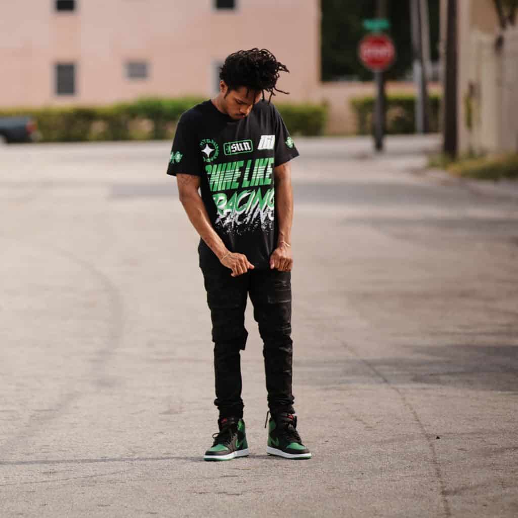 pine green jordan outfit