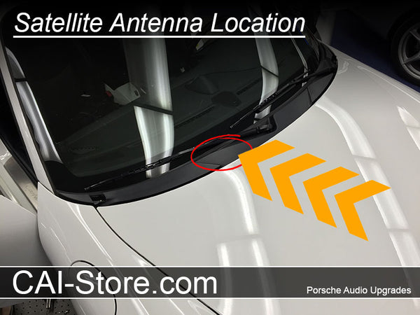 Porsche hidden antenna mount location