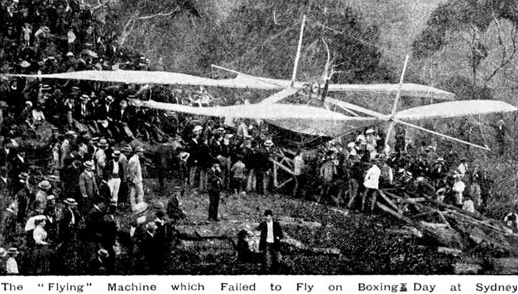Captain Penfold takes off in a Hot Air Balloon at Clifton Gardens Mosman in 1914