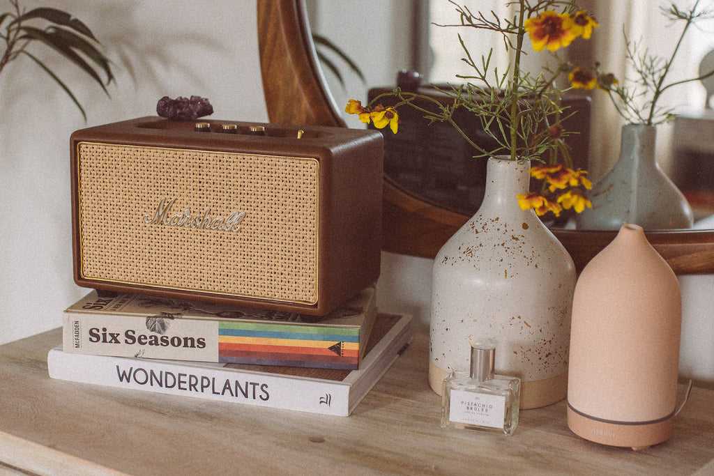 Modern boho style dresser with a retro twist.