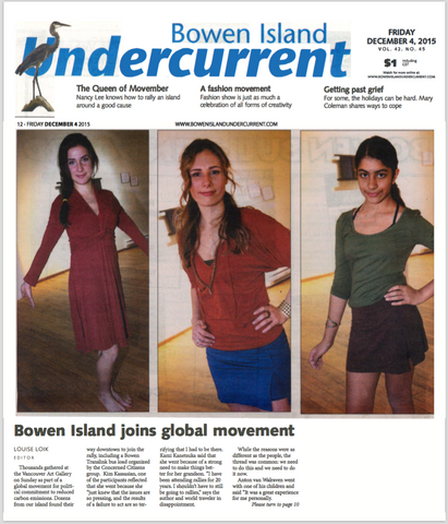 Bowen Island Undercurrent For Movement Global Fashion Show