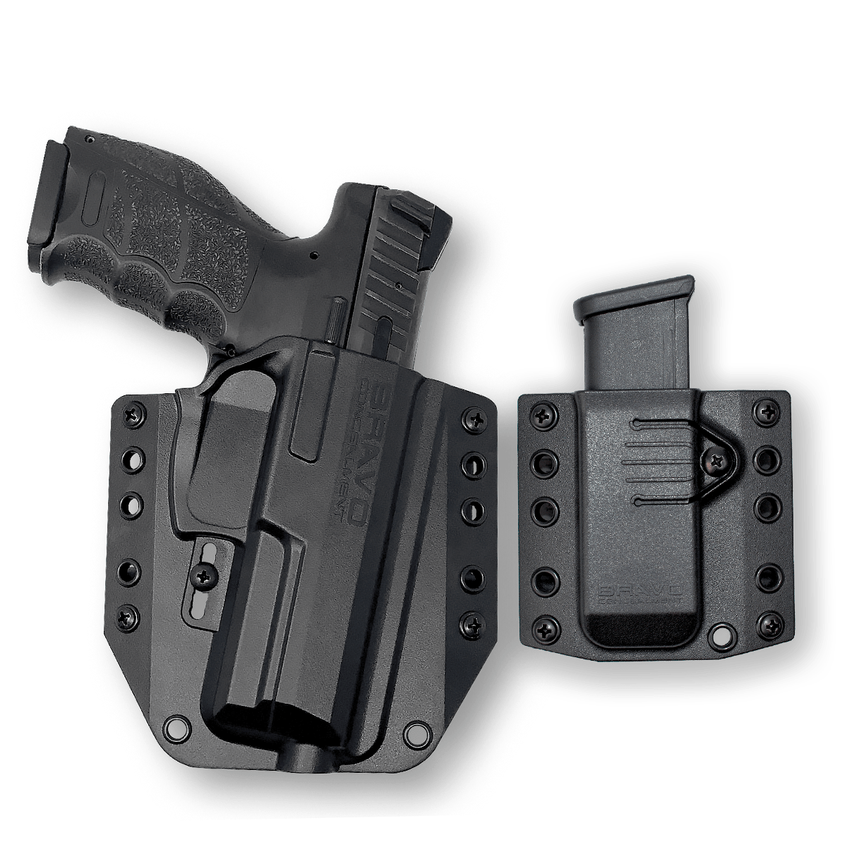 Hk Vp9 Gun Holster Combo Owb Concealed Carry Bravo Concealment