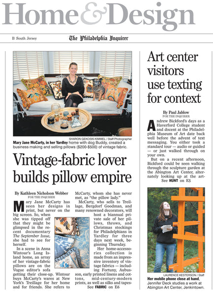 Mary Jane McCarty - Vintage-fabric lover builds a pillow empire
