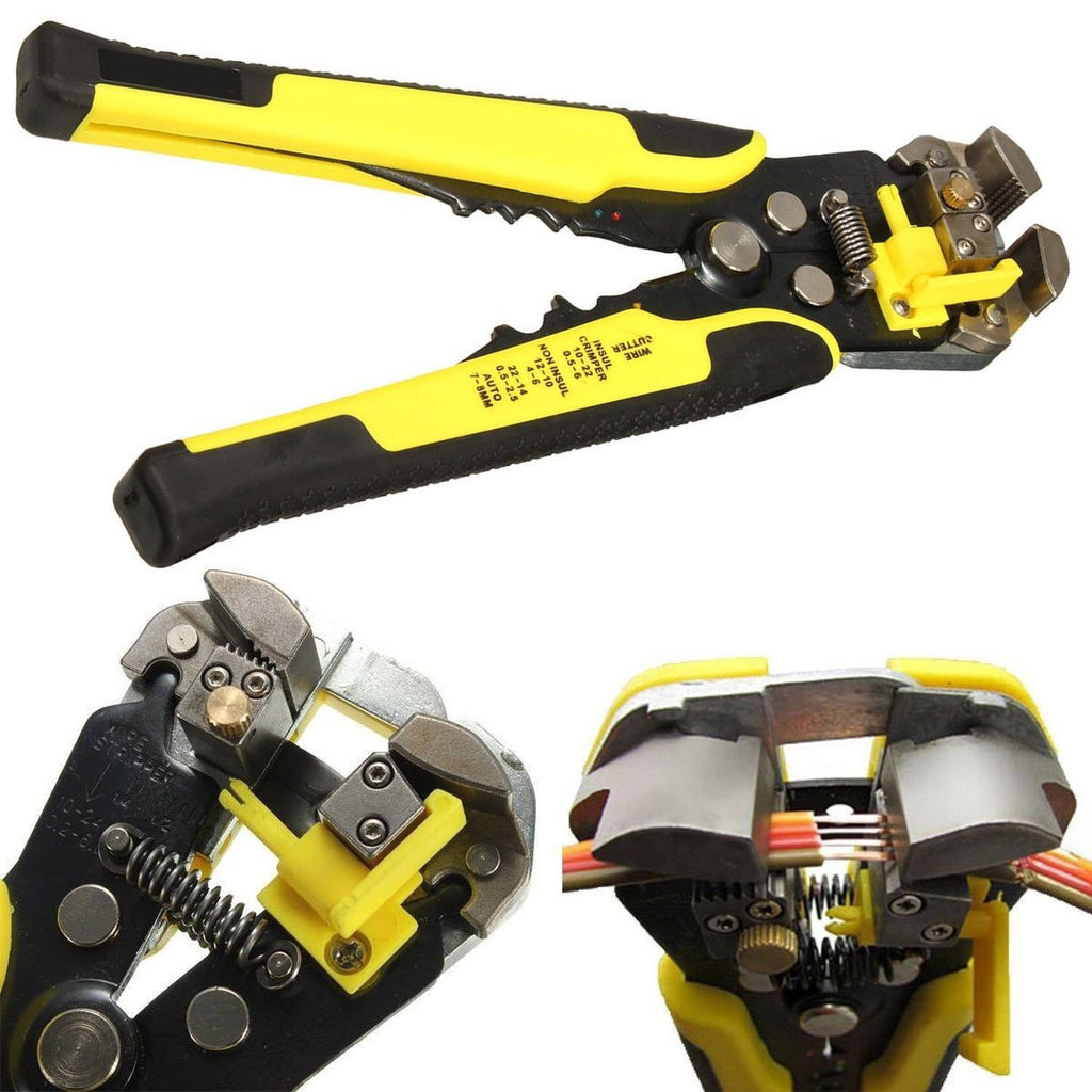 （NEW）Professional Automatic Wire Stripper Cutter Crimper Pliers Electric Tool 