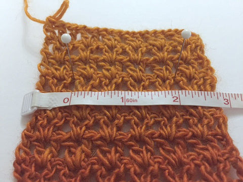 Gauge Swatch Crocodile Stitch Fingerless Gloves