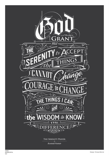 Top 10: Stunning Serenity Prayer typography posters for sale (2021