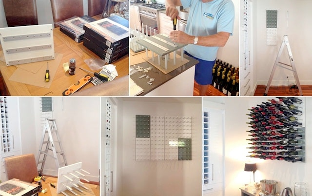 wine cellar wall racking installation