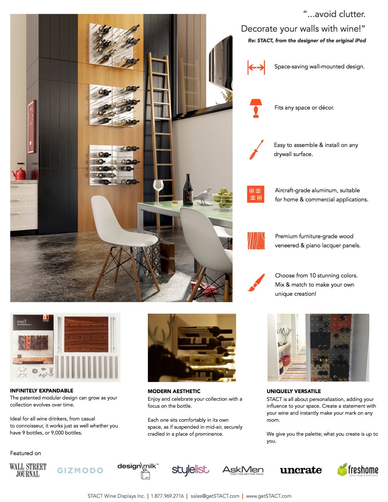 STACT wine racks - brochure