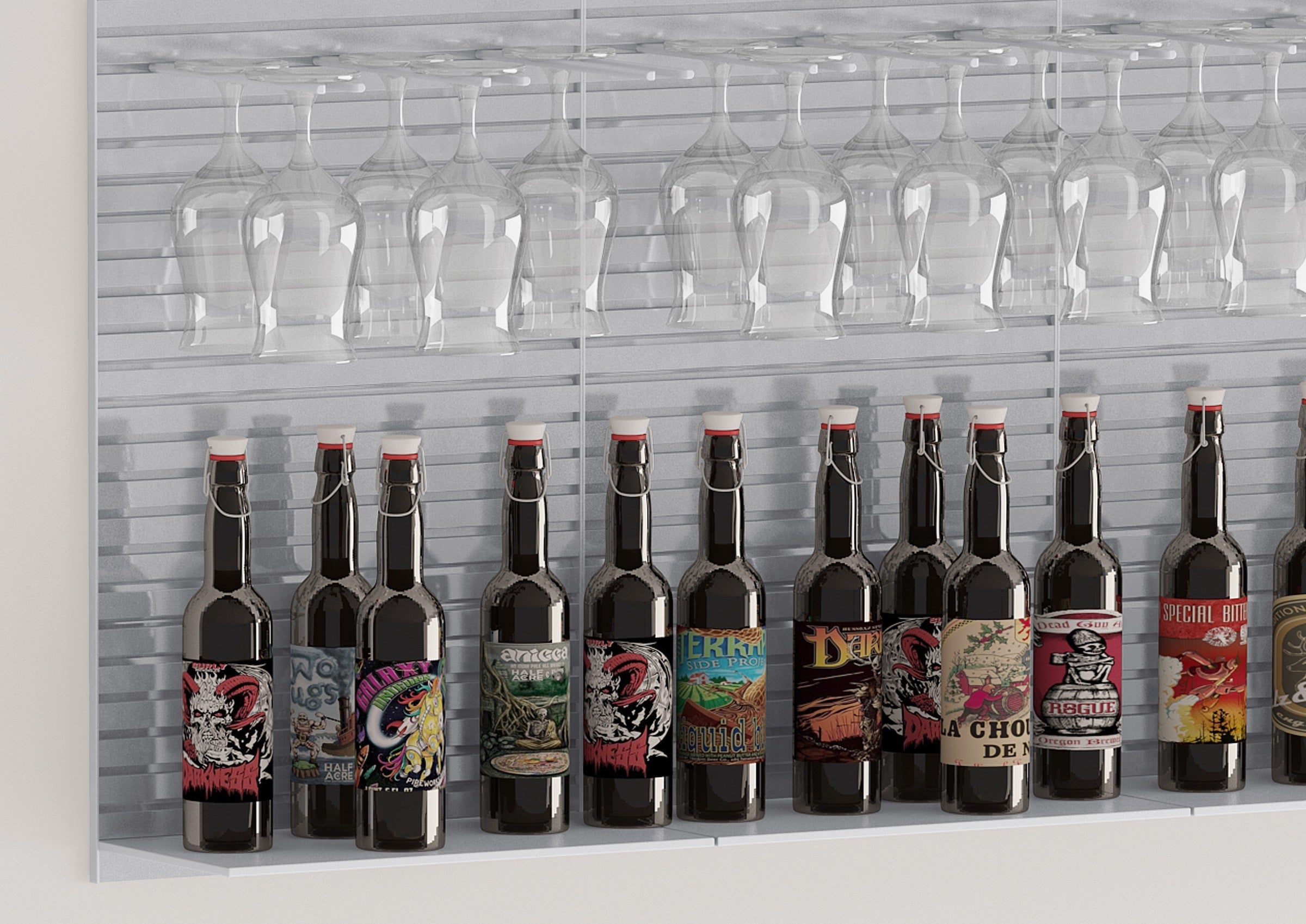beer display shelf rack