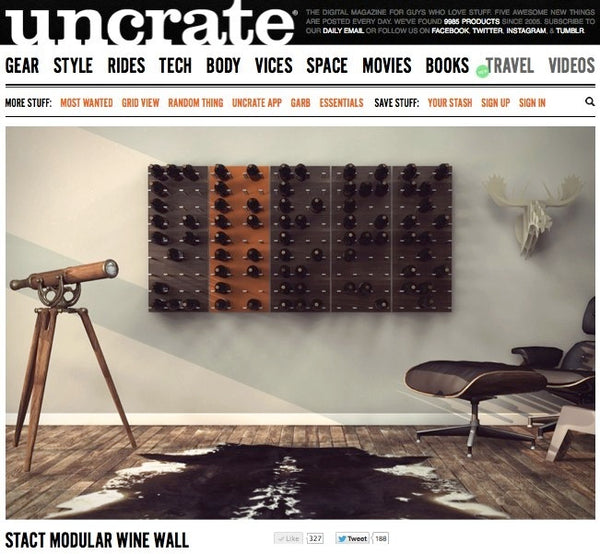 cool wine gear on uncrate - wine rack for guys - STACT