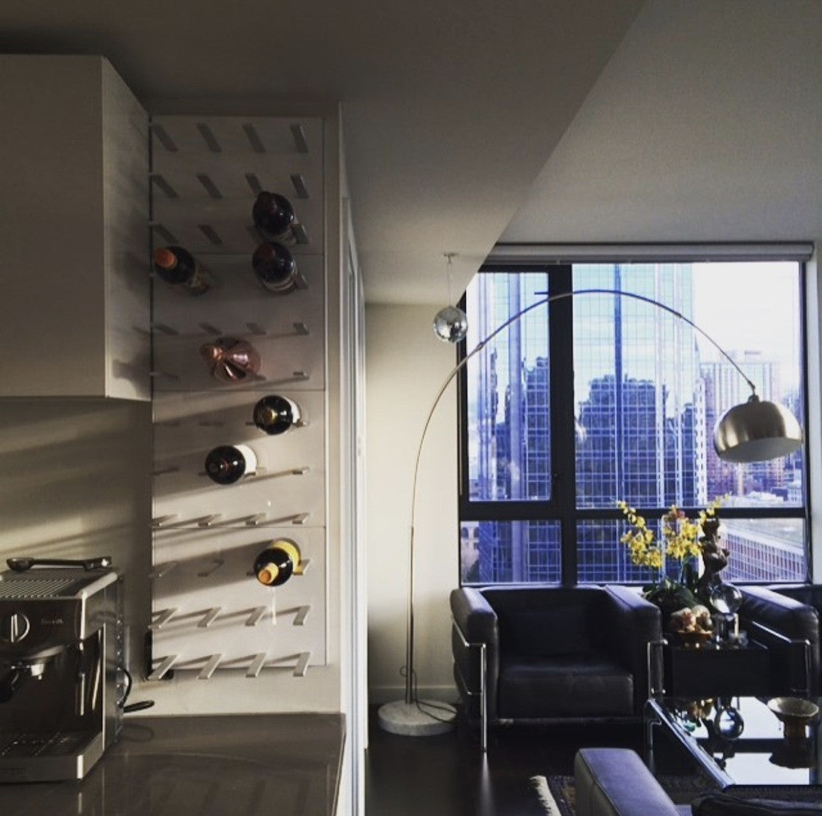 custom kitchen wine racking