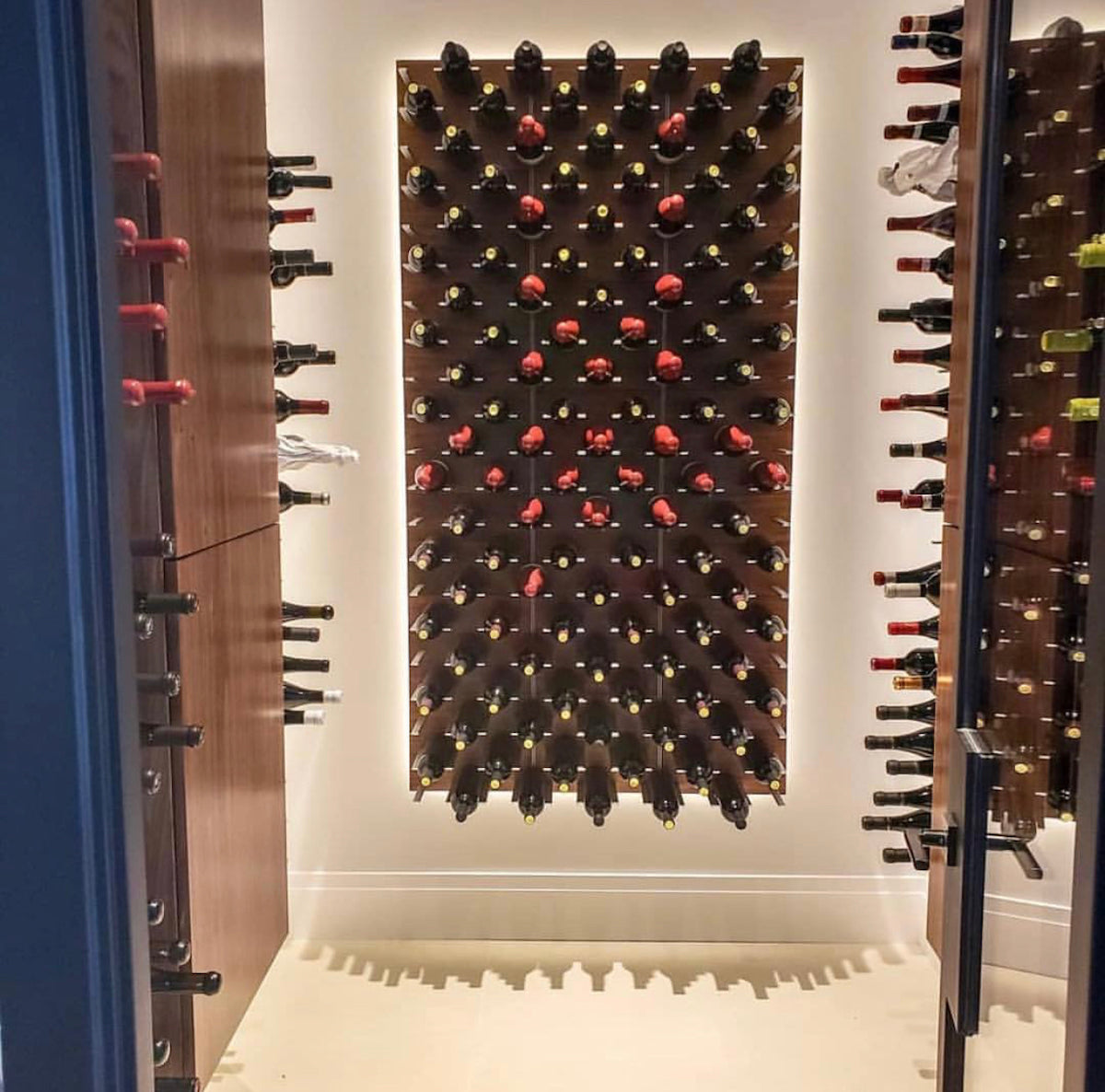 glass door wine room