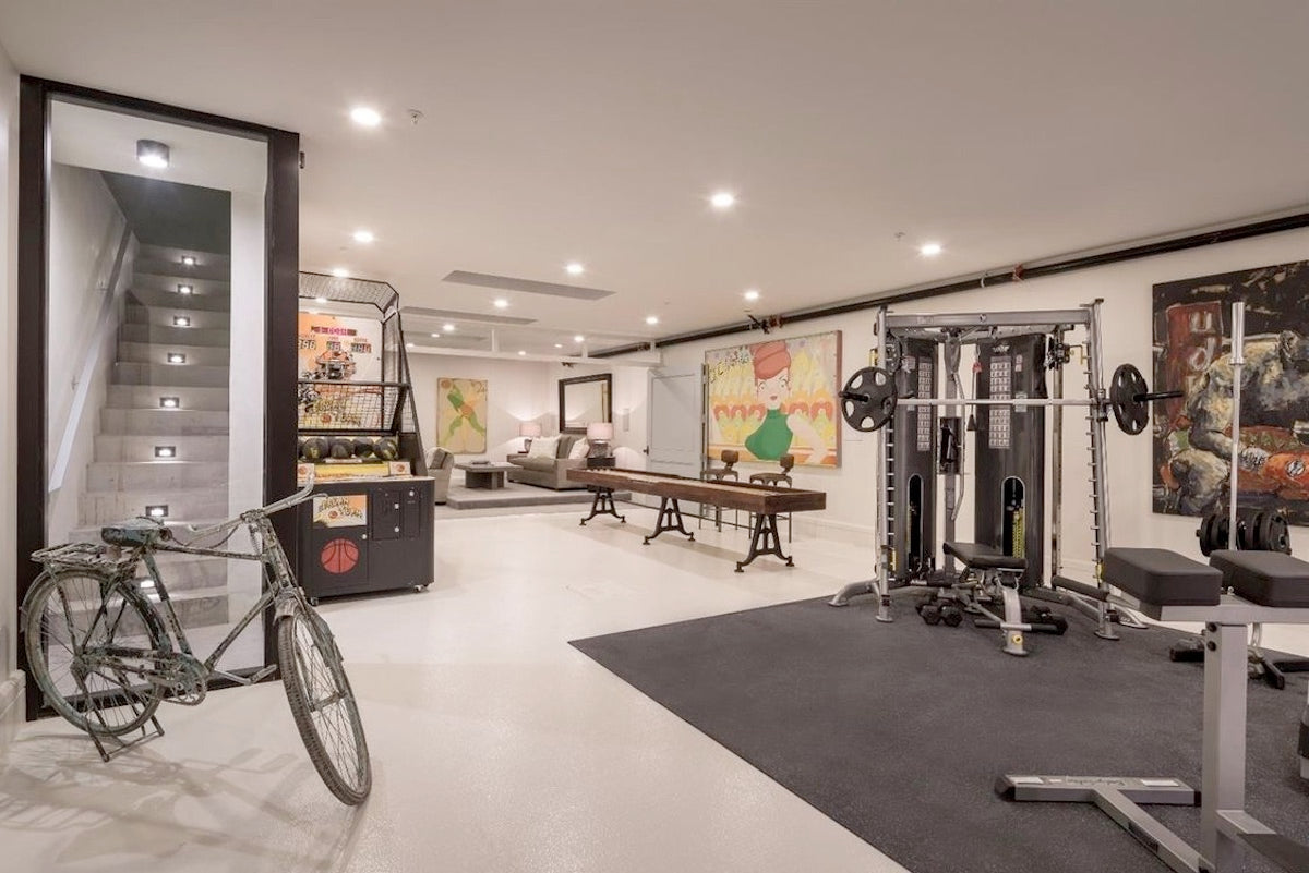 luxury home games room and gym design san francisco